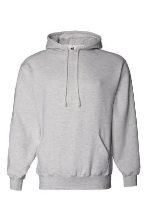 Badger Mens Hooded Sweatshirt Hoodie w/ Pouch Pocket - Oxford Grey Clothing Badger