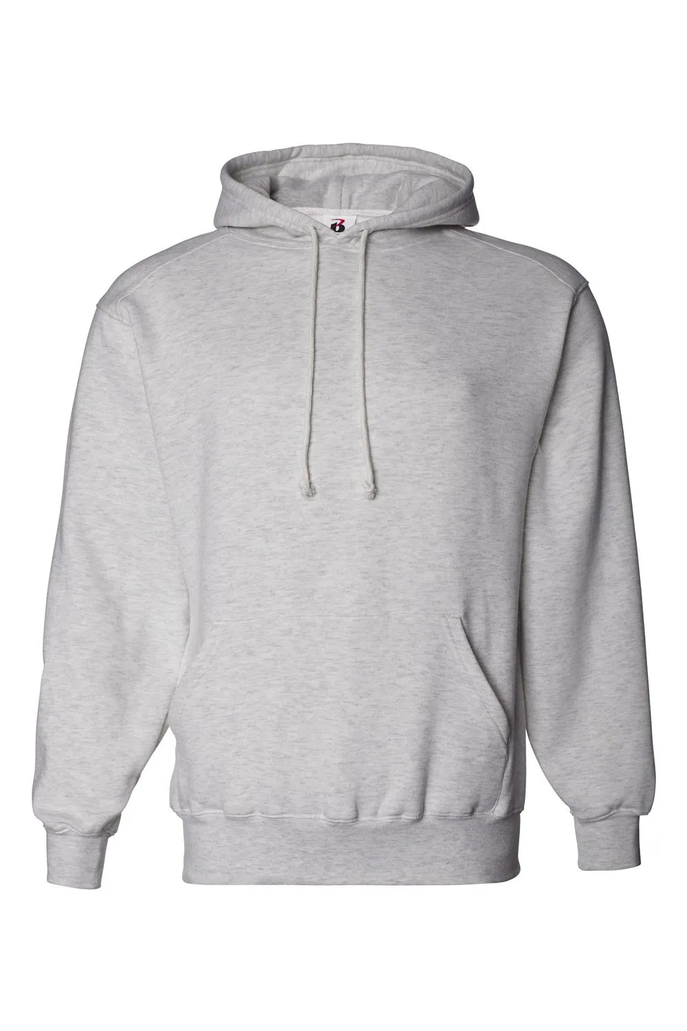 Badger Mens Hooded Sweatshirt Hoodie w/ Pouch Pocket - Oxford Grey Clothing Badger