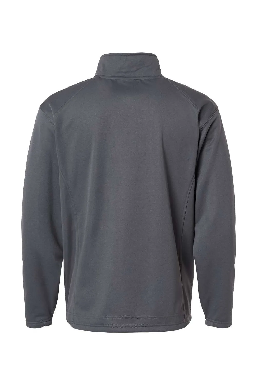 Badger Mens Performance Moisture Wicking Fleece 1/4 Zip Sweatshirt w/ Pockets - Graphite Grey Clothing Badger