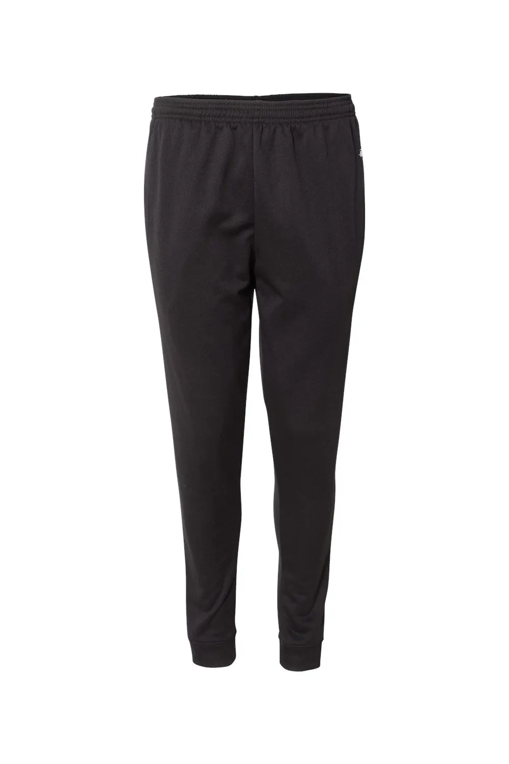 Badger Mens Performance Moisture Wicking Fleece Jogger Sweatpants w/ Pockets - Black Clothing Badger