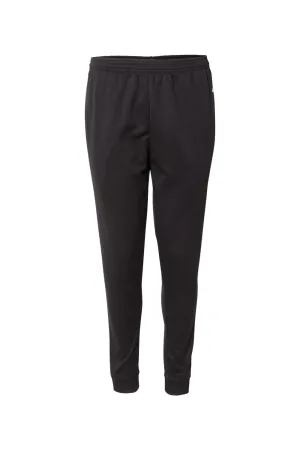 Badger Mens Performance Moisture Wicking Fleece Jogger Sweatpants w/ Pockets - Black Clothing Badger