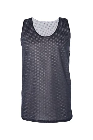 Badger Mens Pro Mesh Reversible Tank Top - Navy Blue/White Clothing Badger