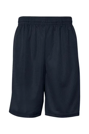 Badger Mens Pro Mesh Shorts w/ Pockets - Navy Blue Clothing Badger