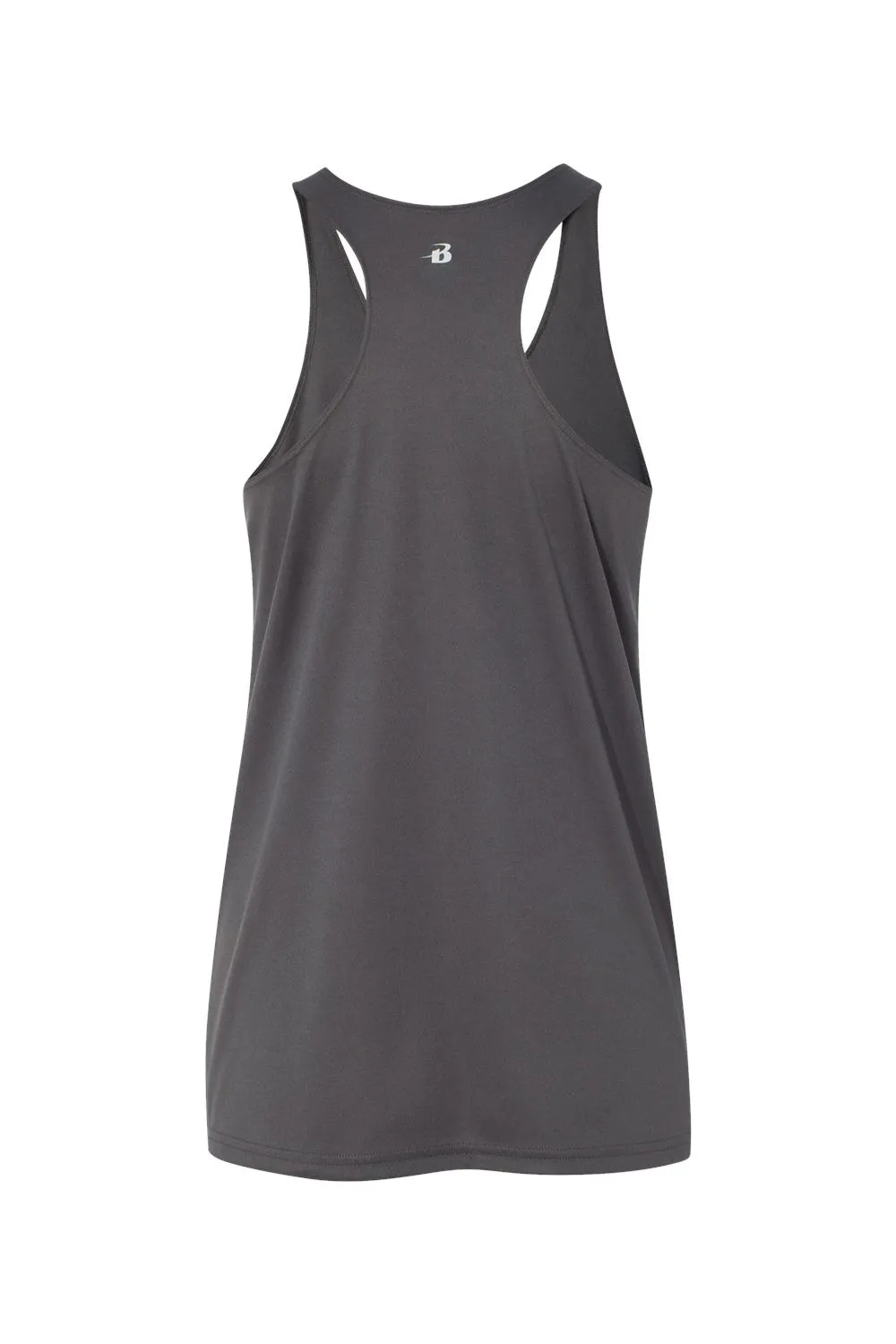Badger Womens B-Core Moisture Wicking Racerback Tank Top - Graphite Grey Clothing Badger