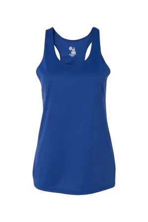 Badger Womens B-Core Moisture Wicking Racerback Tank Top - Royal Blue Clothing Badger