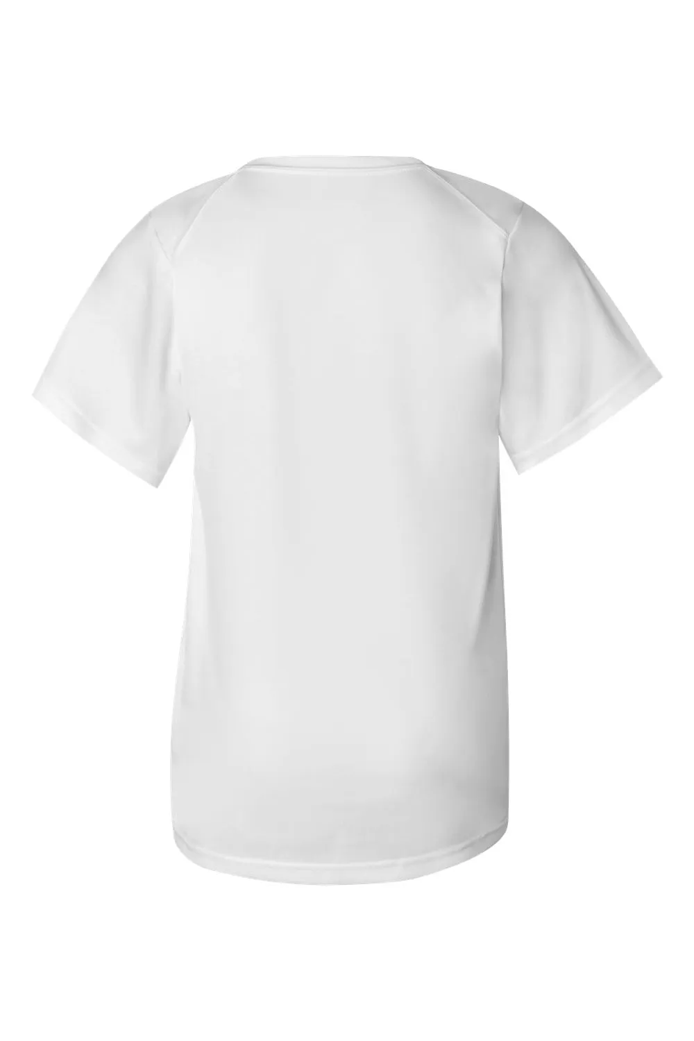 Badger Youth B-Core Moisture Wicking Short Sleeve Crewneck T-Shirt - White Clothing Badger