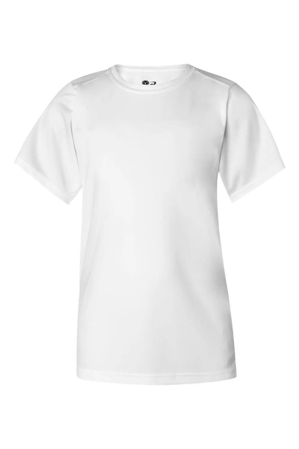 Badger Youth B-Core Moisture Wicking Short Sleeve Crewneck T-Shirt - White Clothing Badger