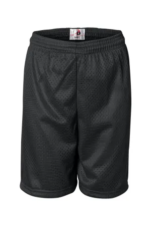 Badger Youth Pro Mesh Shorts - Black Clothing Badger