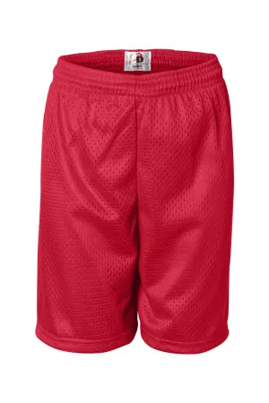Badger Youth Pro Mesh Shorts - Red Clothing Badger