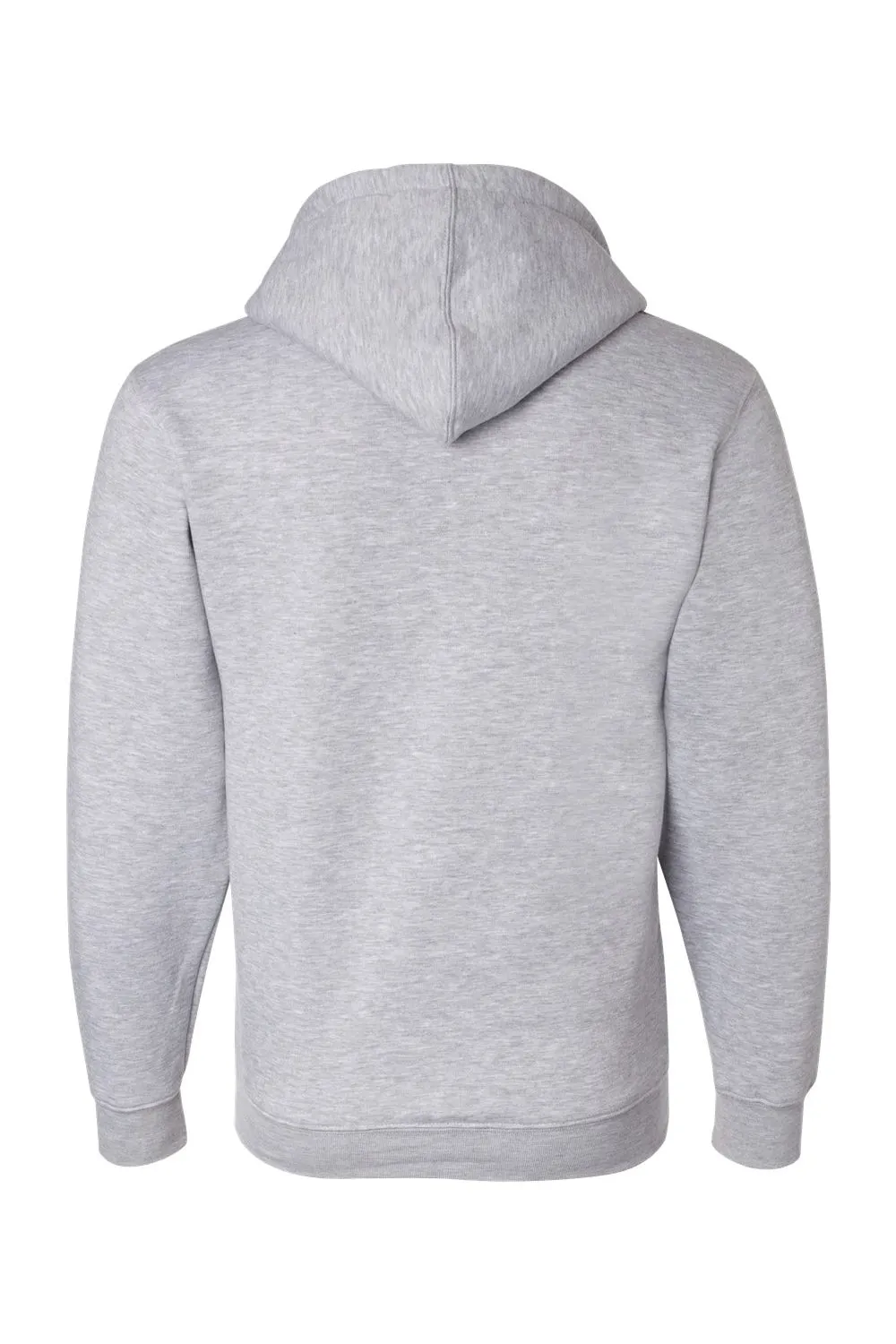 Bayside Mens USA Made Full Zip Hooded Sweatshirt Hoodie w/ Pockets - Dark Ash Grey