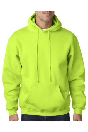 Bayside Mens USA Made Hooded Sweatshirt Hoodie w/ Pouch Pocket - Lime Green