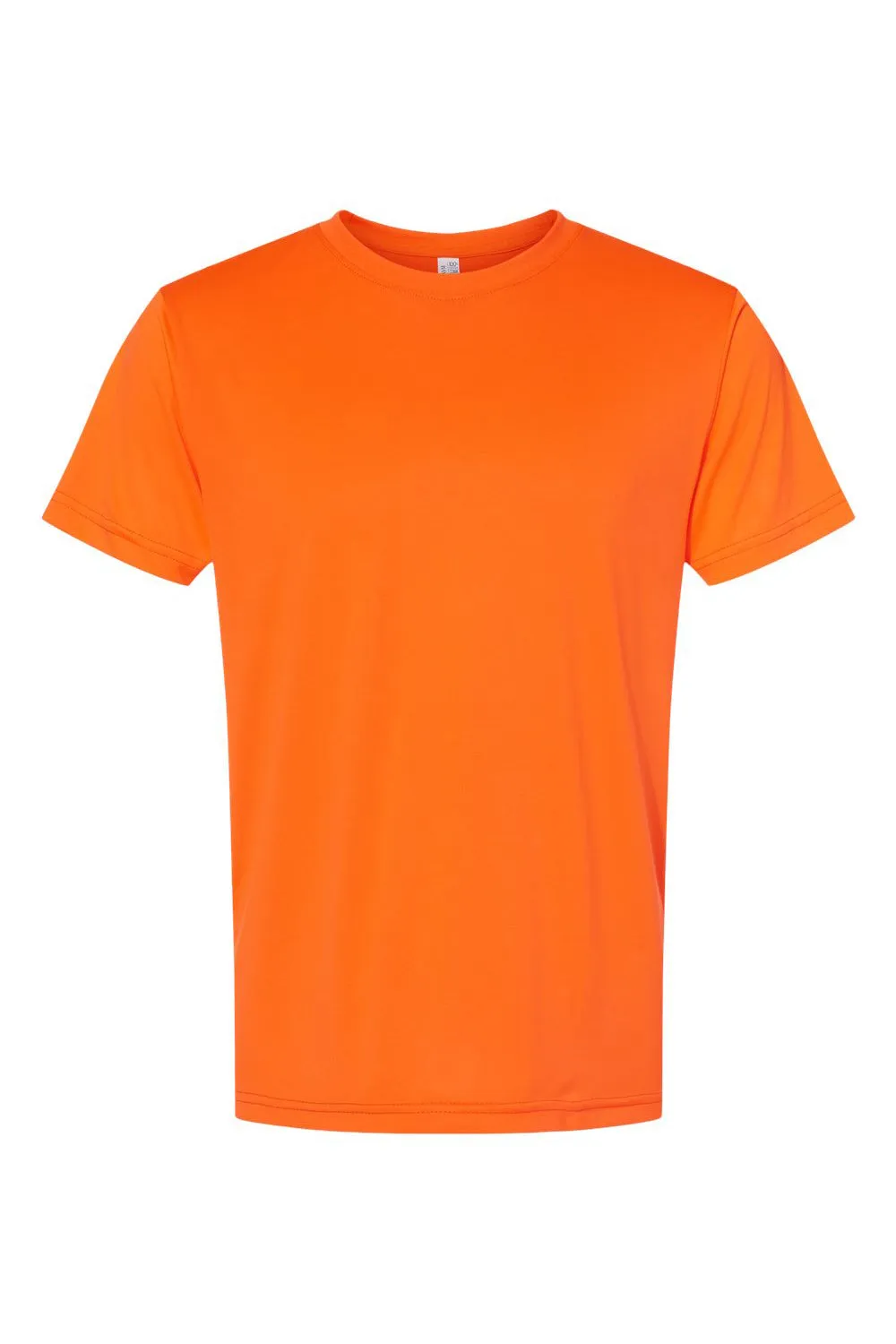 Bayside Mens USA Made Performance Short Sleeve Crewneck T-Shirt - Bright Orange