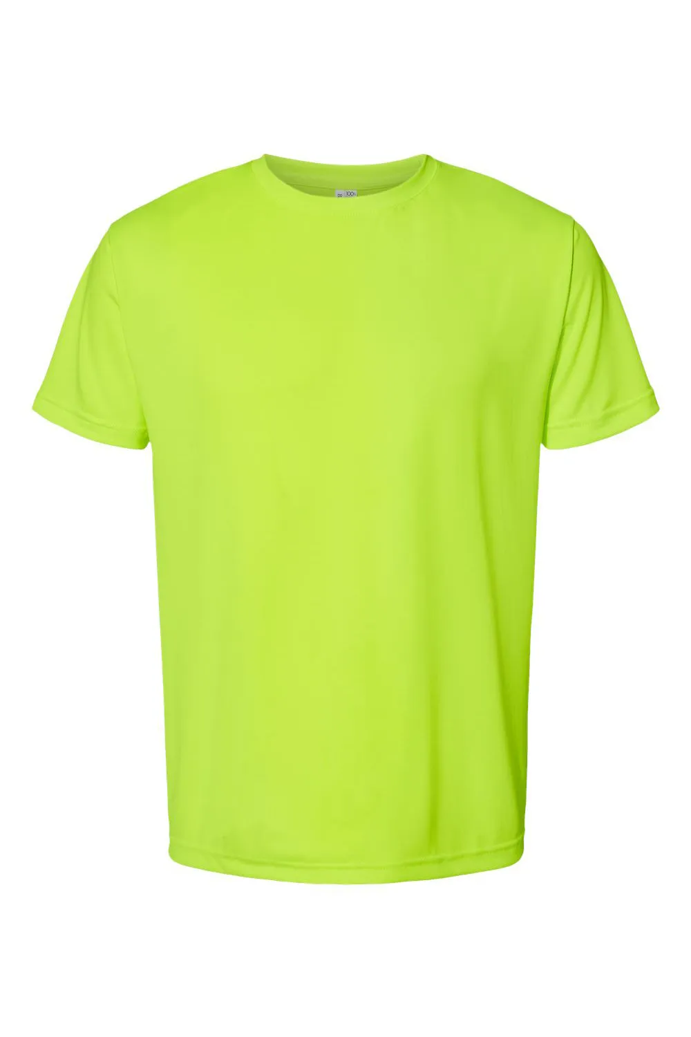 Bayside Mens USA Made Performance Short Sleeve Crewneck T-Shirt - Lime Green