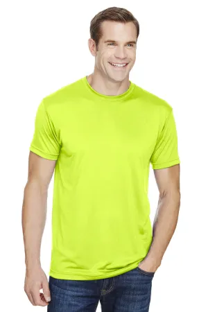 Bayside Mens USA Made Performance Short Sleeve Crewneck T-Shirt - Lime Green