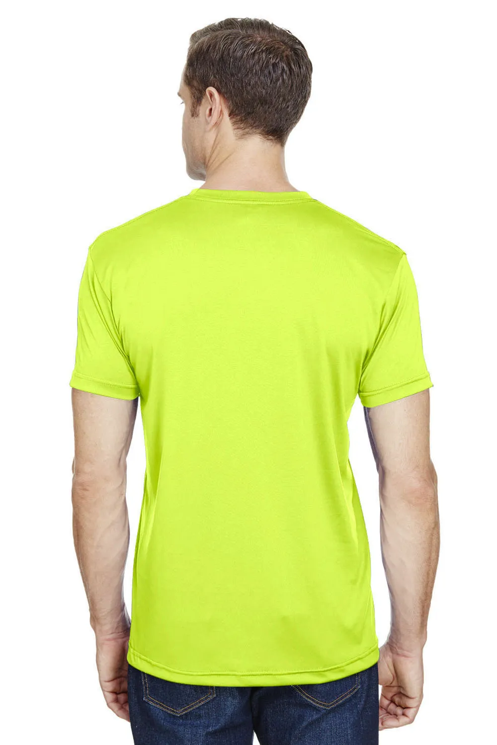 Bayside Mens USA Made Performance Short Sleeve Crewneck T-Shirt - Lime Green