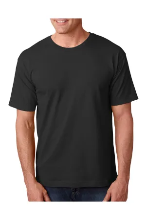 Bayside Mens USA Made Short Sleeve Crewneck T-Shirt - Black