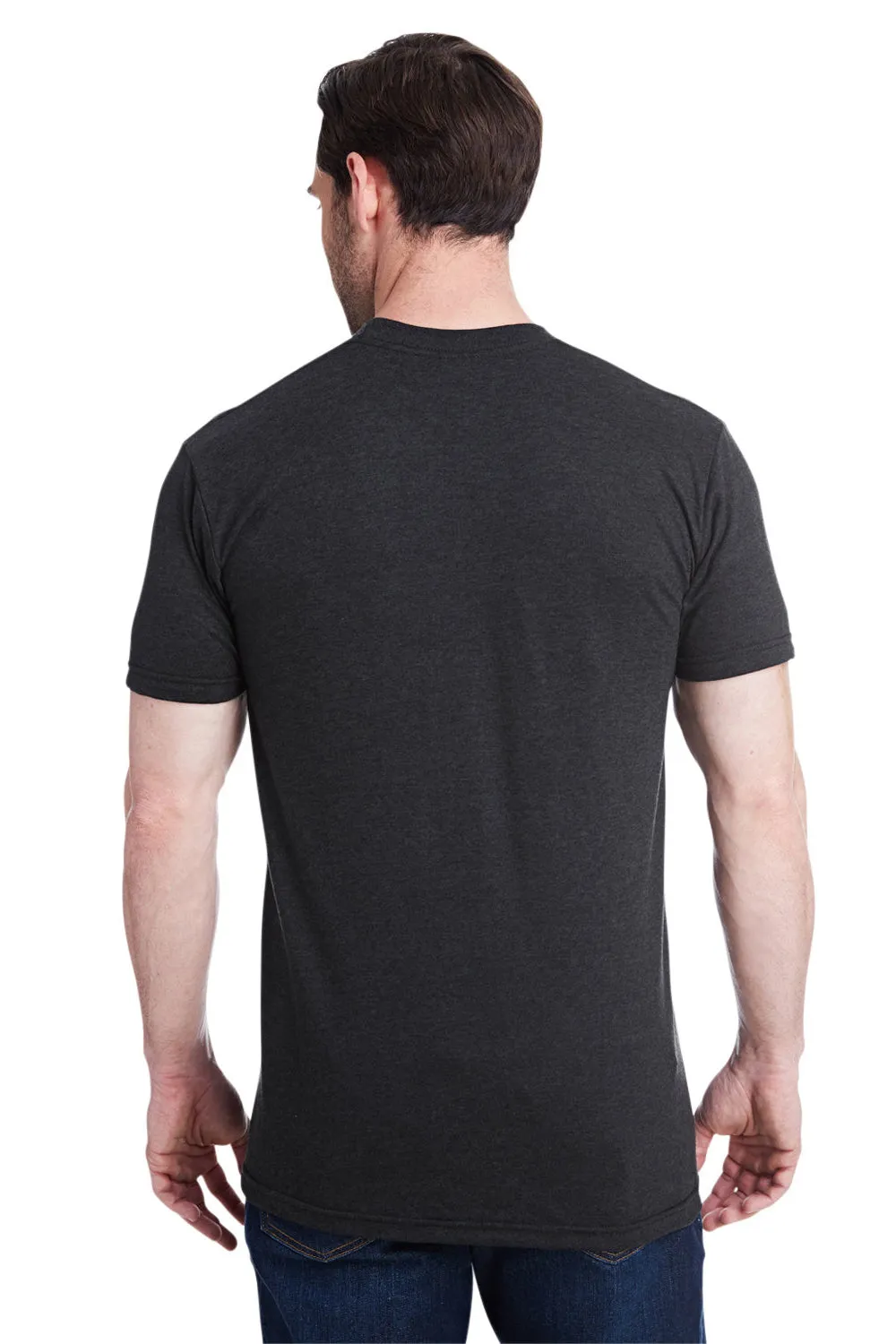 Bayside Mens USA Made Short Sleeve Crewneck T-Shirt - Black