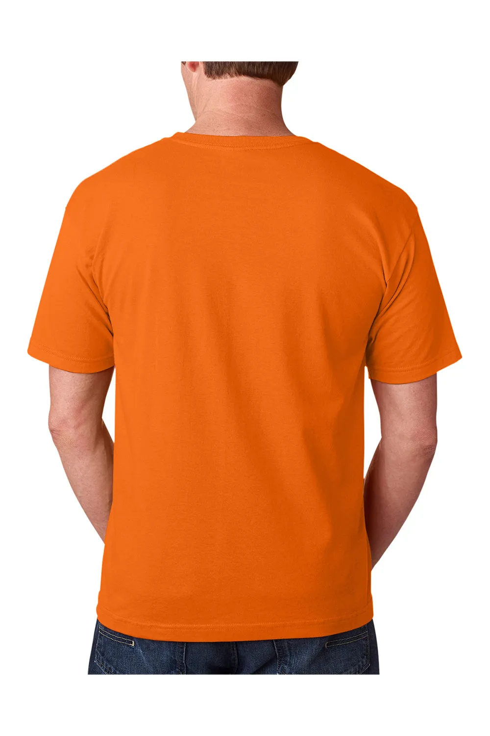 Bayside Mens USA Made Short Sleeve Crewneck T-Shirt - Bright Orange