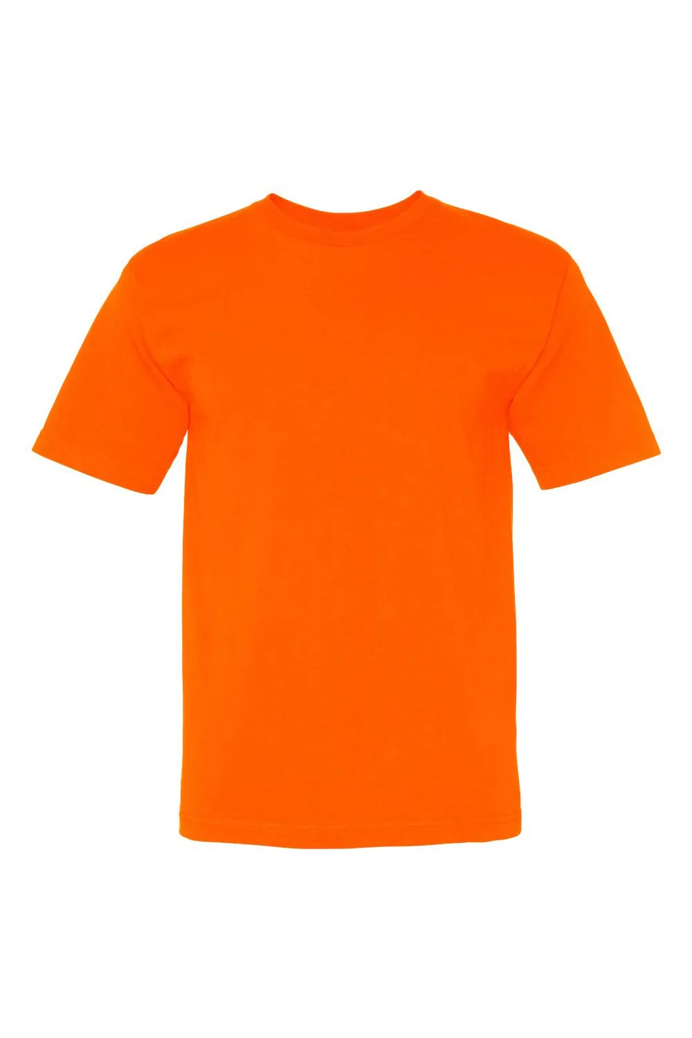 Bayside Mens USA Made Short Sleeve Crewneck T-Shirt - Bright Orange