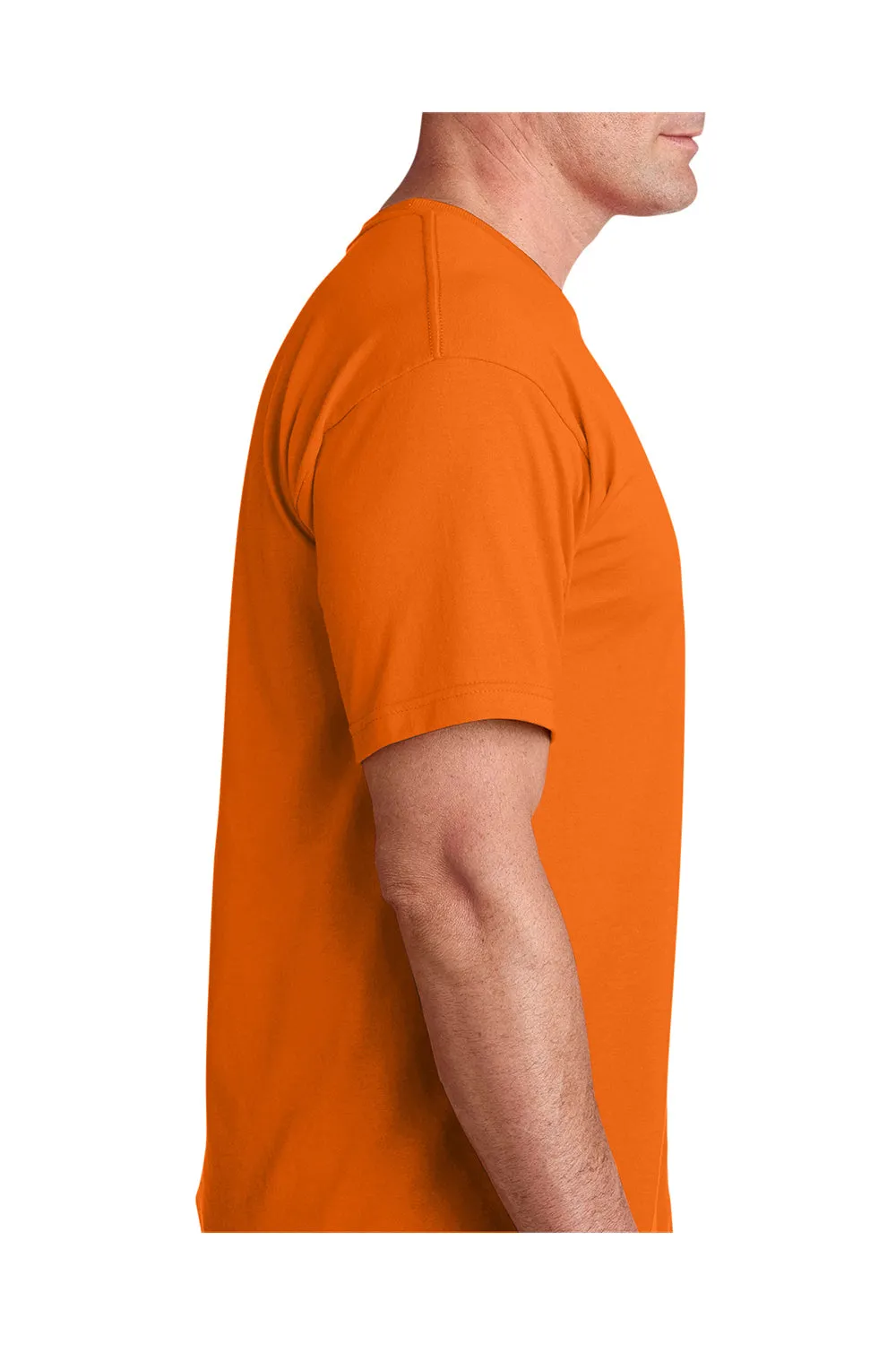 Bayside Mens USA Made Short Sleeve Crewneck T-Shirt - Bright Orange
