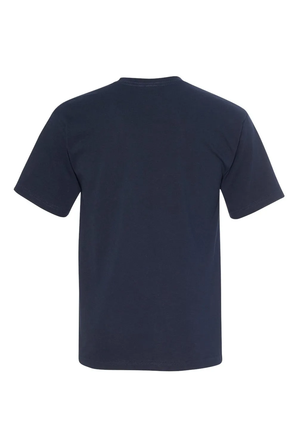 Bayside Mens USA Made Short Sleeve Crewneck T-Shirt - Dark Navy Blue
