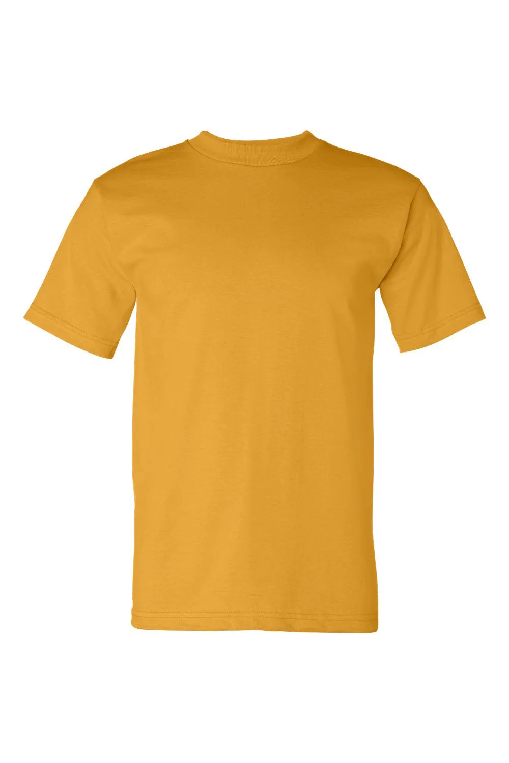 Bayside Mens USA Made Short Sleeve Crewneck T-Shirt - Gold