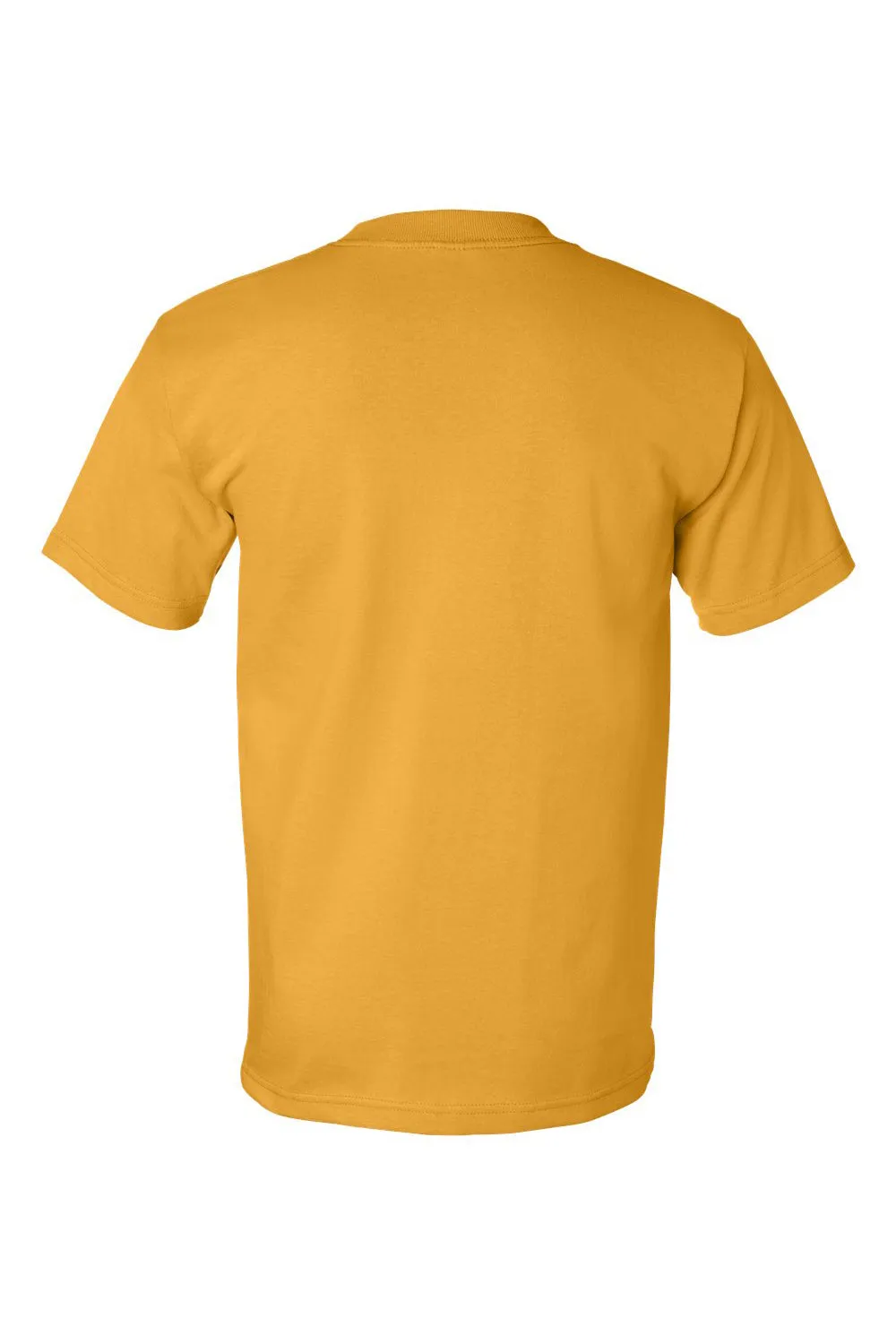 Bayside Mens USA Made Short Sleeve Crewneck T-Shirt - Gold