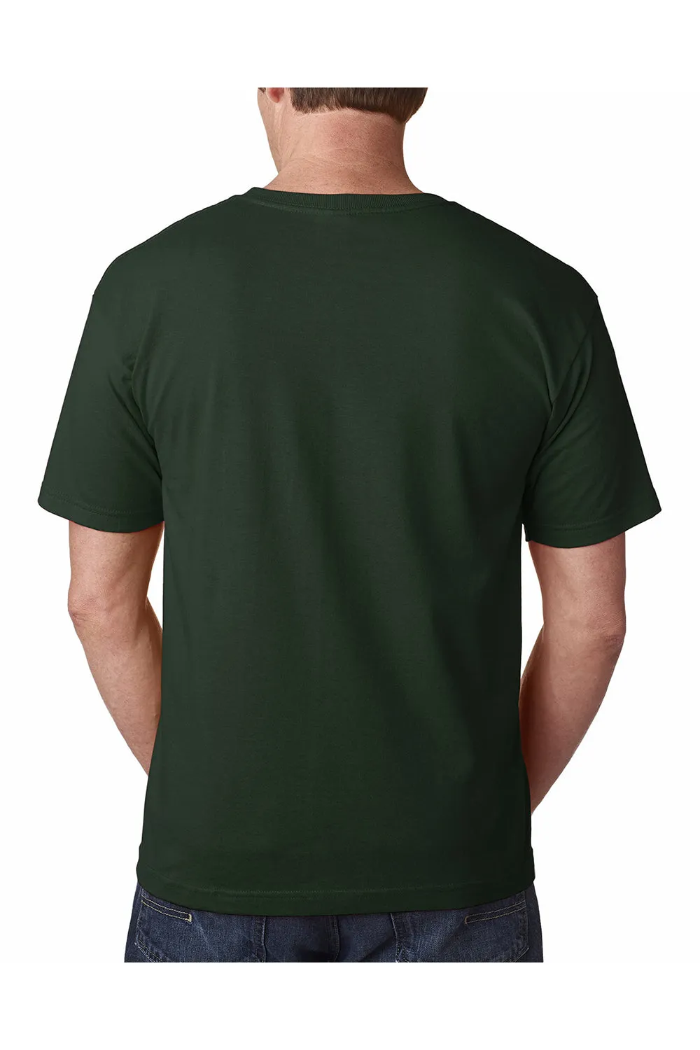 Bayside Mens USA Made Short Sleeve Crewneck T-Shirt - Hunter Green