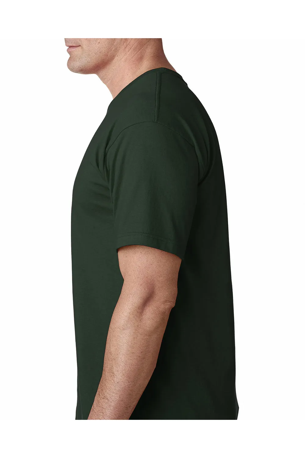 Bayside Mens USA Made Short Sleeve Crewneck T-Shirt - Hunter Green