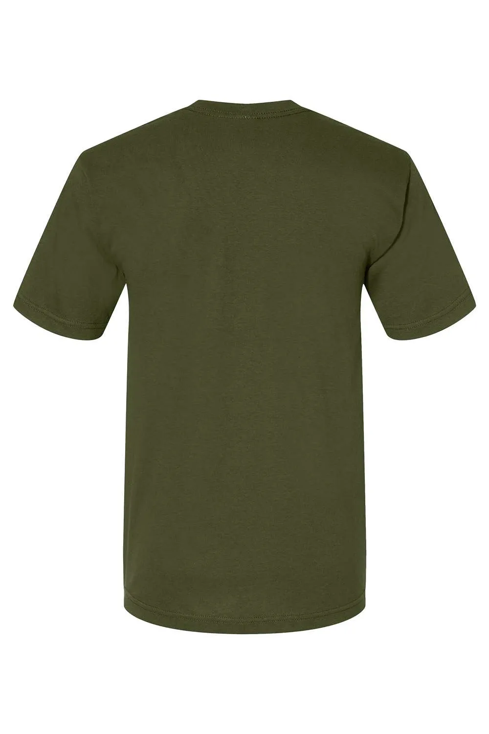 Bayside Mens USA Made Short Sleeve Crewneck T-Shirt - Olive Green