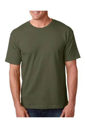 Bayside Mens USA Made Short Sleeve Crewneck T-Shirt - Olive Green