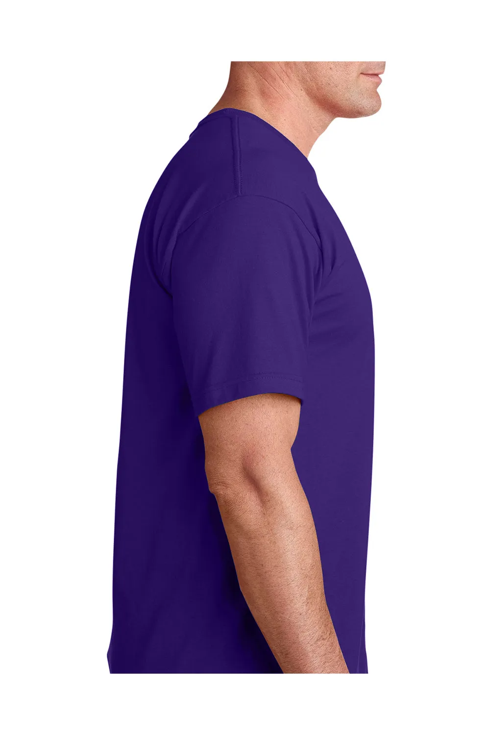 Bayside Mens USA Made Short Sleeve Crewneck T-Shirt - Purple