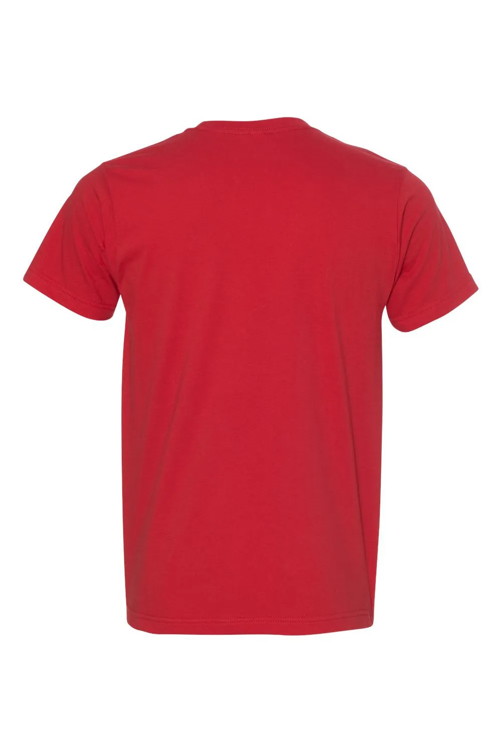 Bayside Mens USA Made Short Sleeve Crewneck T-Shirt - Red