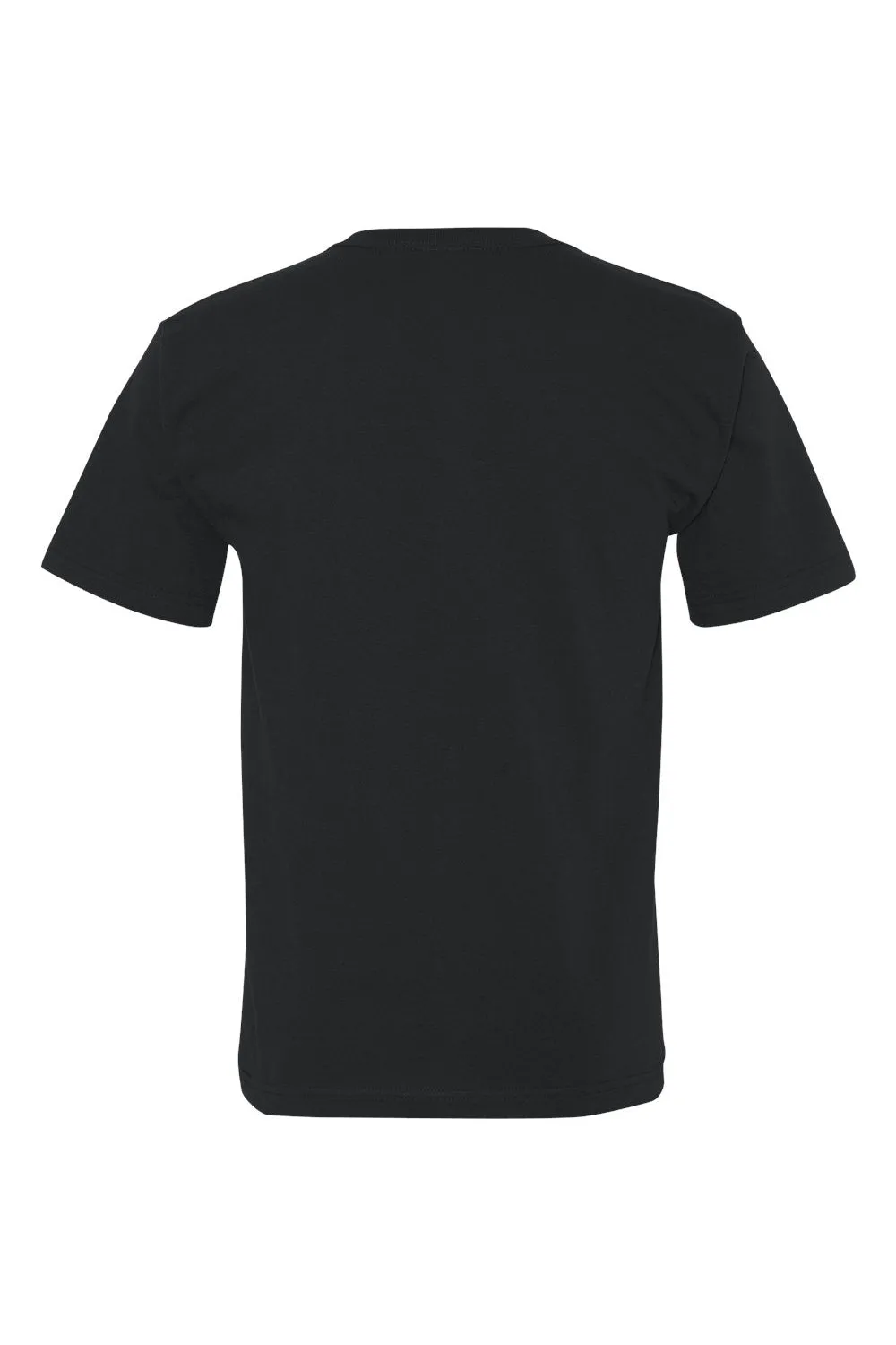 Bayside Mens USA Made Short Sleeve Crewneck T-Shirt w/ Pocket - Black