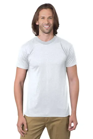 Bayside Mens USA Made Short Sleeve Crewneck T-Shirt - White