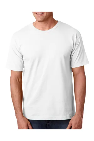 Bayside Mens USA Made Short Sleeve Crewneck T-Shirt - White