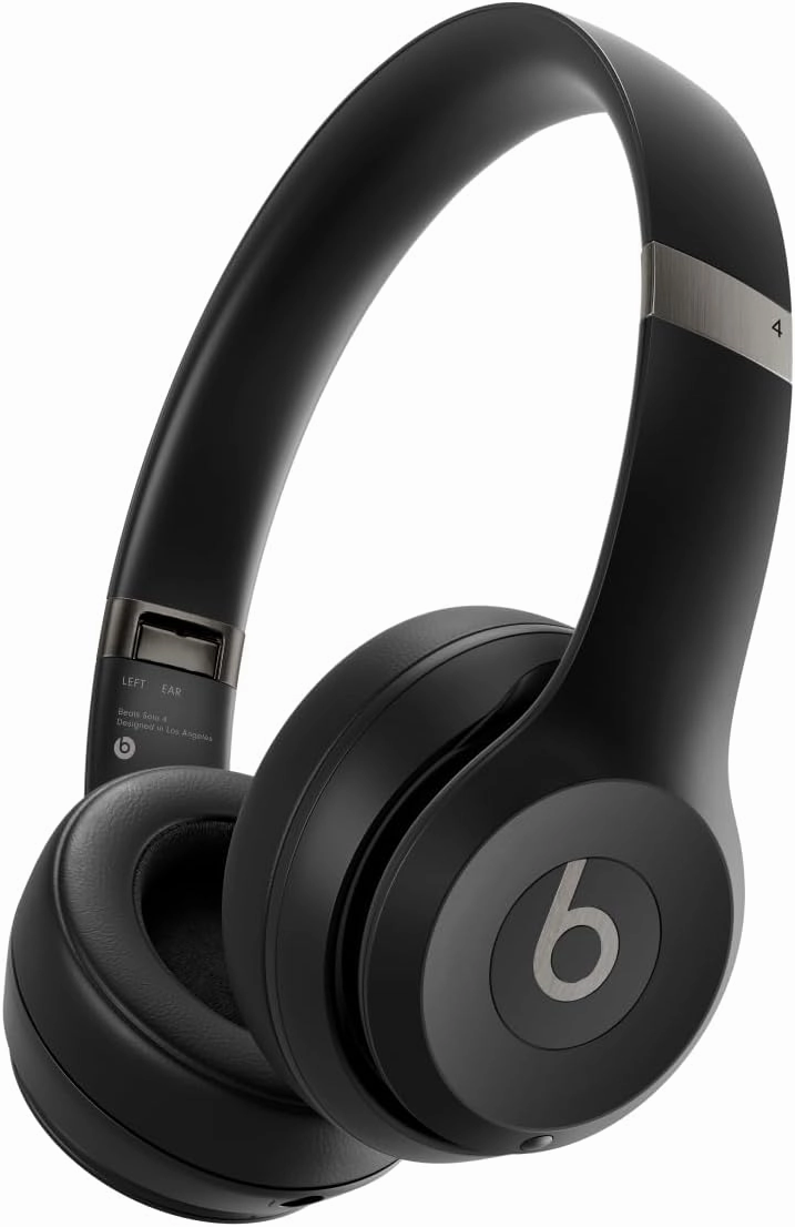 Beats Solo 4 - Wireless Bluetooth On-Ear Headphones, Apple & Android Compatible, Up to 50 Hours of Battery Life (Refurbished) noise cancelling headphones, bluetooth earbuds