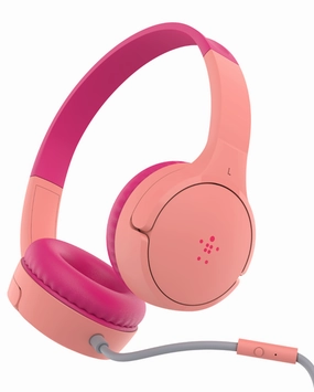 Belkin SoundForm Mini Wired On-Ear Headphones for Kids with Built-In Mic (3 Colors) noise cancelling headphones, bluetooth earbuds