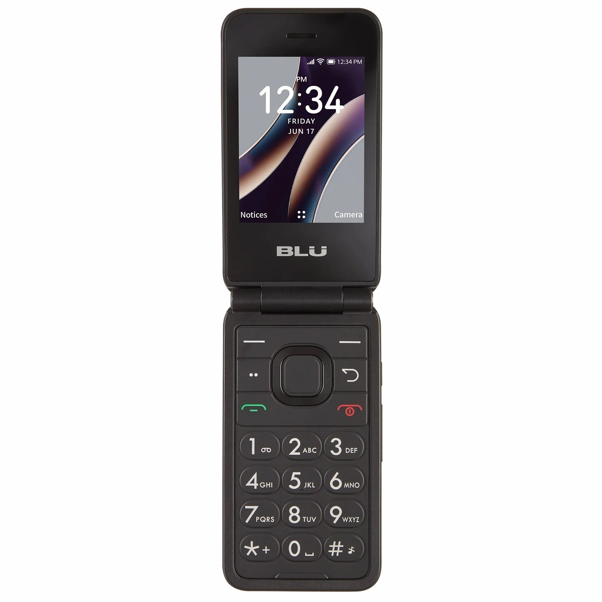 BLU WFMBLB300VCPWP Flex 1.8'' 4G LTE 1GB RAM 8GB Storage 1.3 GHz Processor Speed Family Mobile Prepaid Phone, Black Cell Phone