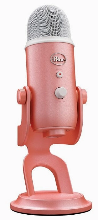 Blue Microphones Yeti Pink Dawn Premium Microphone noise cancelling headphones, bluetooth earbuds