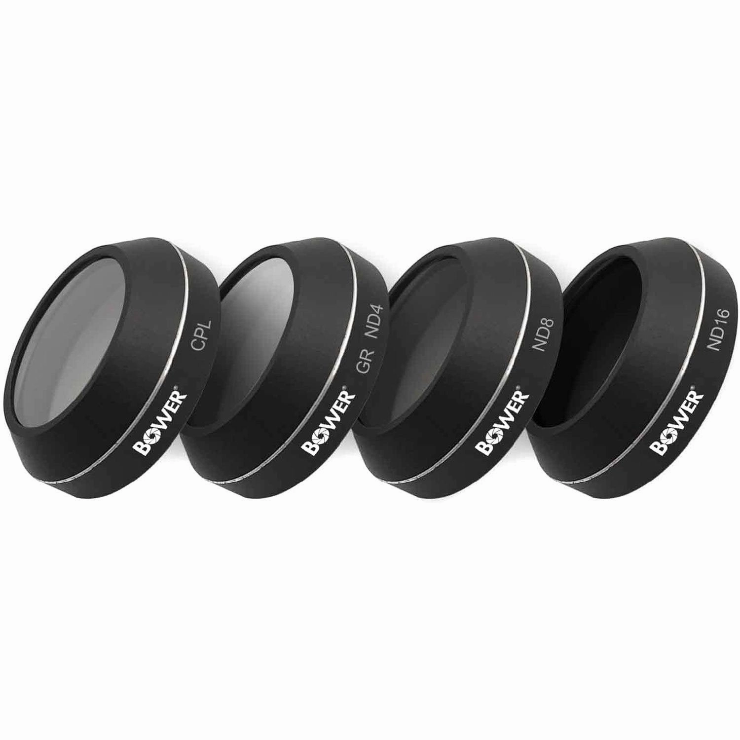 Bower Mavic Pro 4pc Professional Filter Kit | 4K HD Optics ND4, ND8, ND16, CPL Filter Set for Mavic Pro Drone Accessories. Enhance Your Aerial Photography