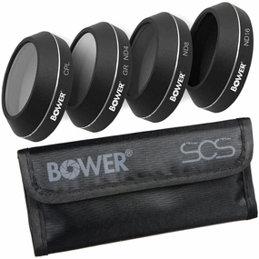 Bower Mavic Pro 4pc Professional Filter Kit | 4K HD Optics ND4, ND8, ND16, CPL Filter Set for Mavic Pro Drone Accessories. Enhance Your Aerial Photography dji air 3