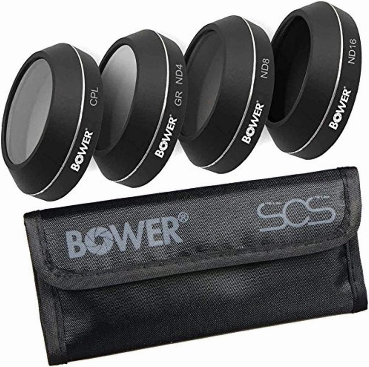 Bower Mavic Pro 4pc Professional Filter Kit | 4K HD Optics ND4, ND8, ND16, CPL Filter Set for Mavic Pro Drone Accessories. Enhance Your Aerial Photography