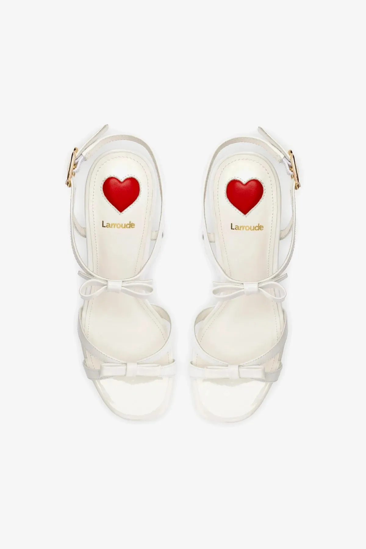 Brooks Sandal In White Patent Leather