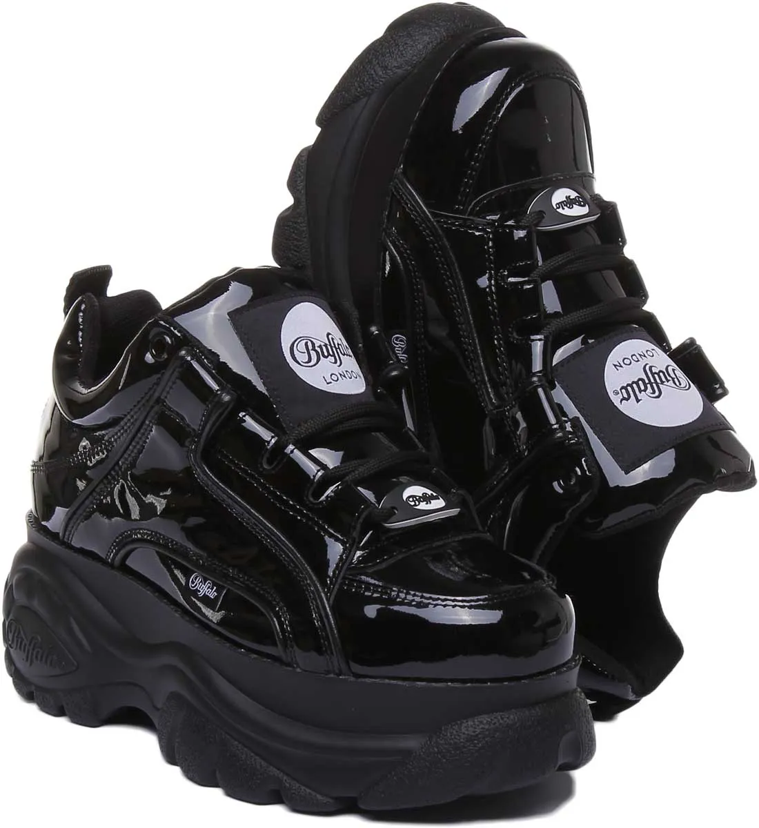 Buffalo 1339-14 In Black Patent Shoes Buffalo