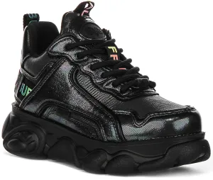 Buffalo Cld Chai In Black Shiny For Women Shoes Buffalo