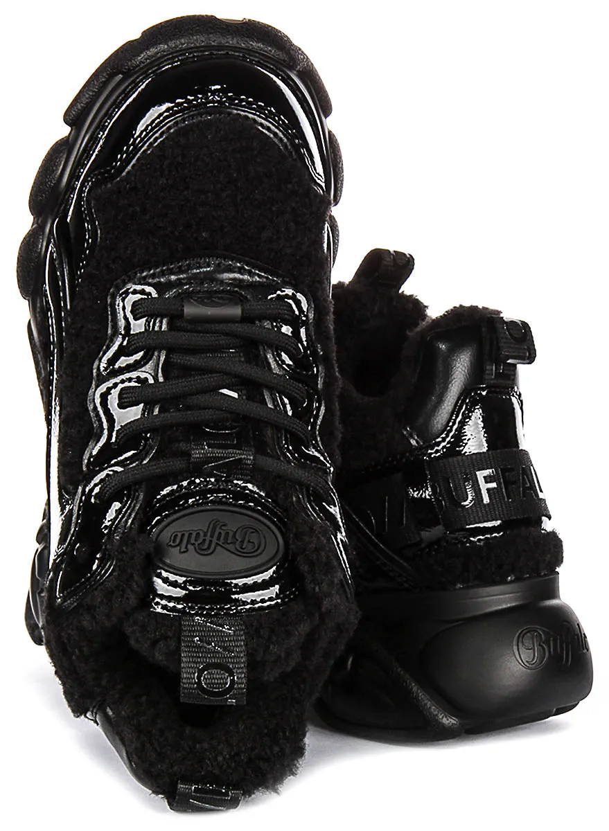 Buffalo Cld Chai Warm In Black Patent For Women Shoes Buffalo