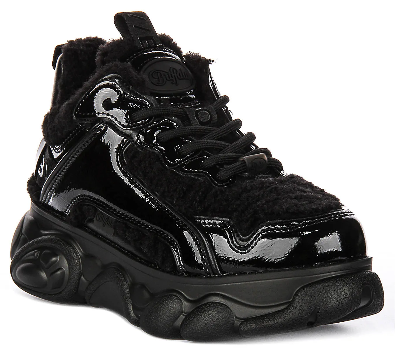 Buffalo Cld Chai Warm In Black Patent For Women Shoes Buffalo