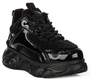 Buffalo Cld Chai Warm In Black Patent For Women Shoes Buffalo