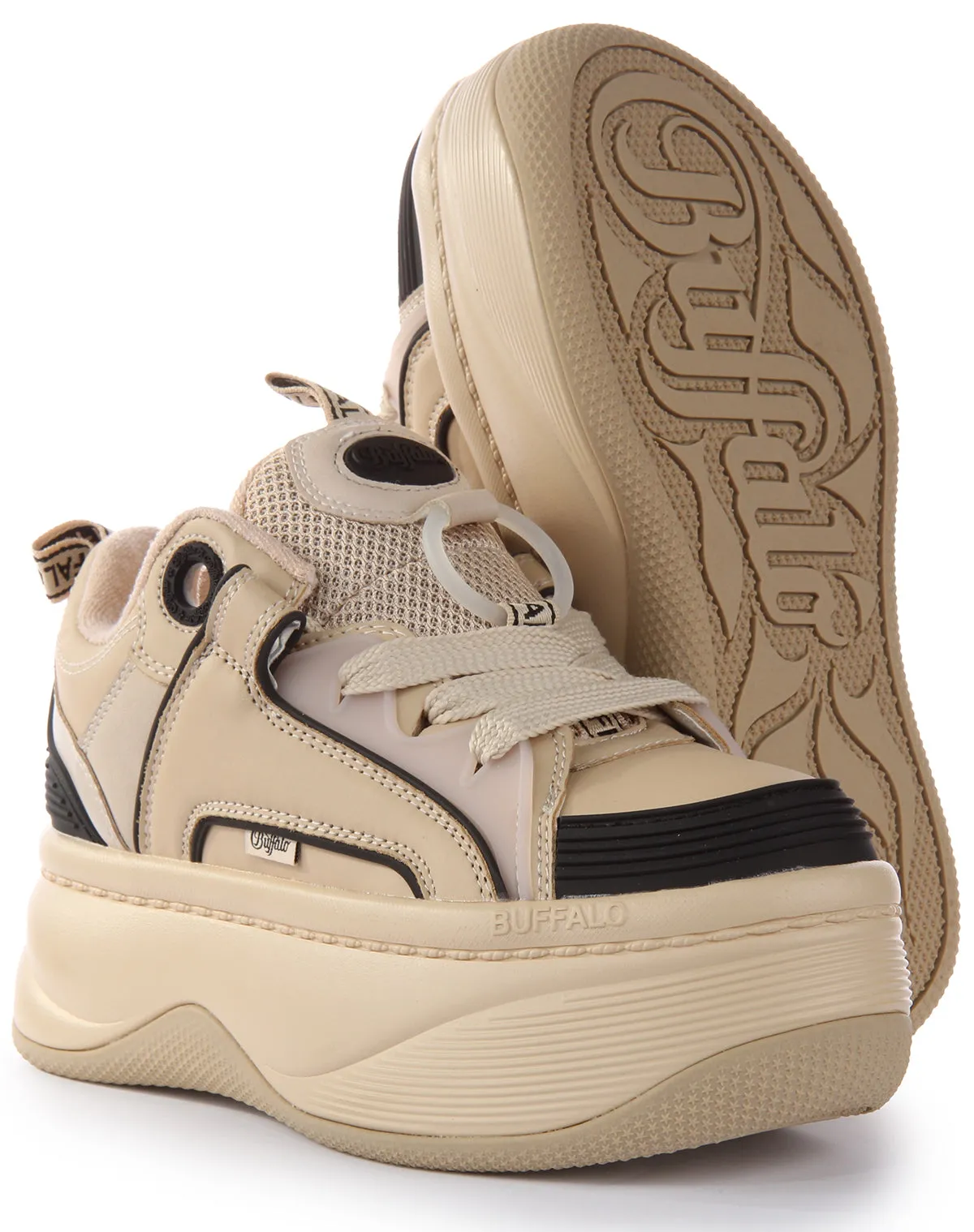 Buffalo Orcus Sk8 In Cream For Women Shoes Buffalo
